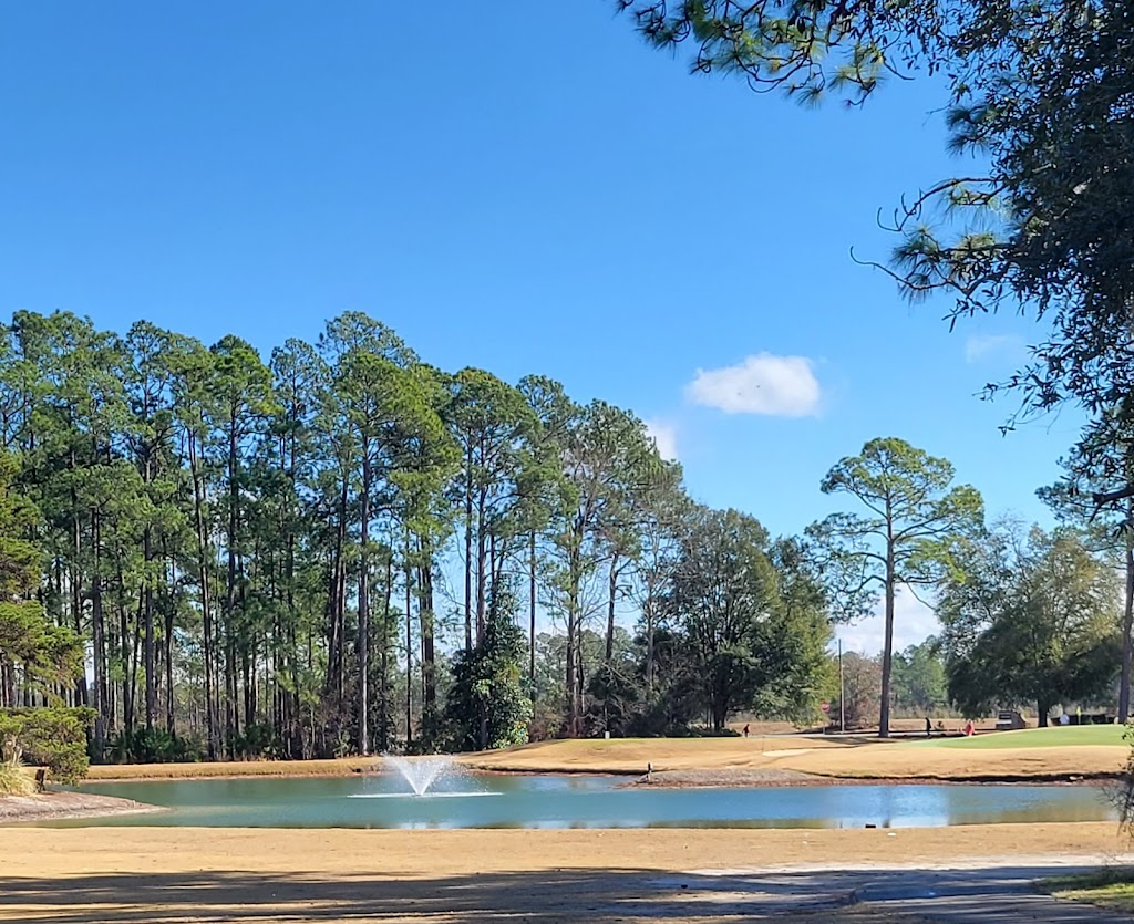 Panoramic view of a lush green golf course at Little Ocmulgee Wallace Adams Golf Course. Smooth