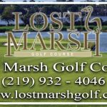 Panoramic view of a lush green golf course at Lost Marsh Golf Course. Smooth