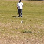 green grass with the flag in the hole.