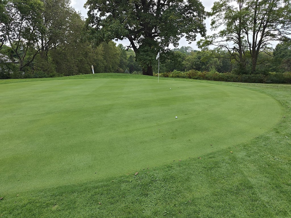 Panoramic view of a lush green golf course at Meadowbrook Golf Course. Smooth