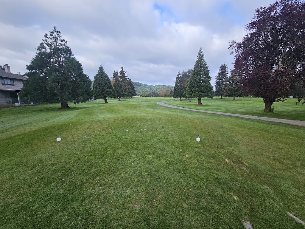 Panoramic view of a lush green golf course at Mint Valley Golf Course. Smooth