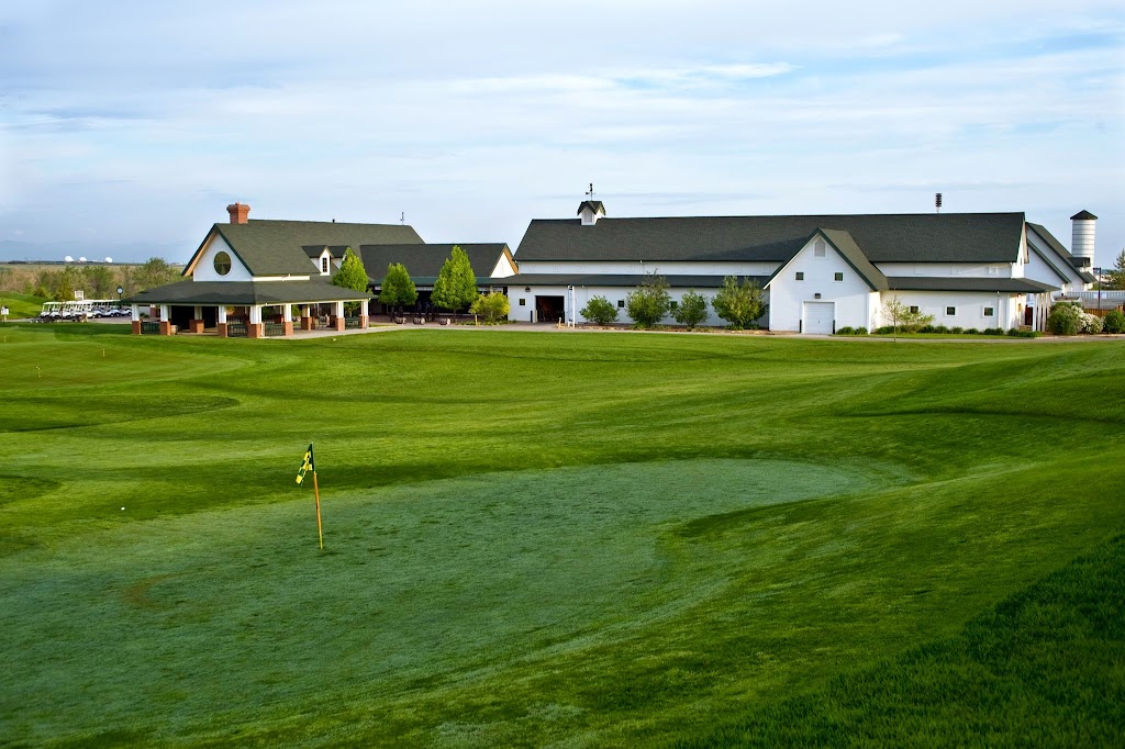 Panoramic view of a lush green golf course at Murphy Creek Golf Course. Smooth