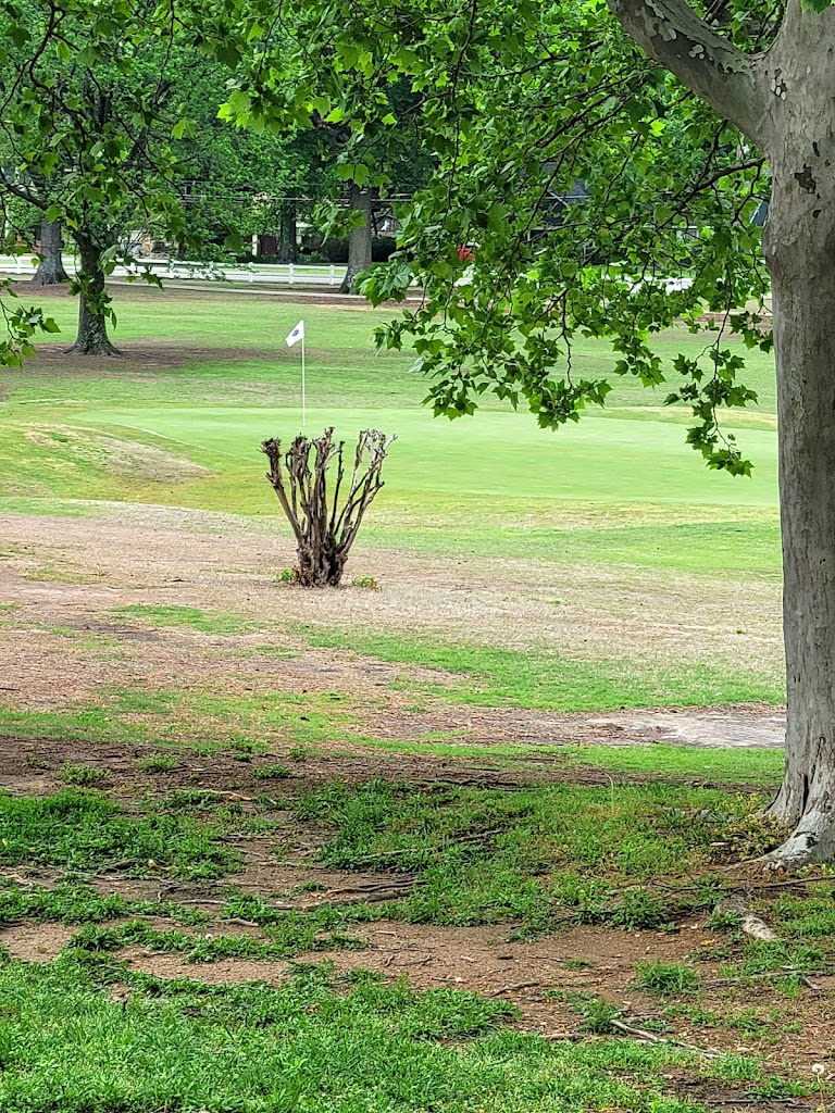 Panoramic view of a lush green golf course at Muskogee Golf Club. Smooth