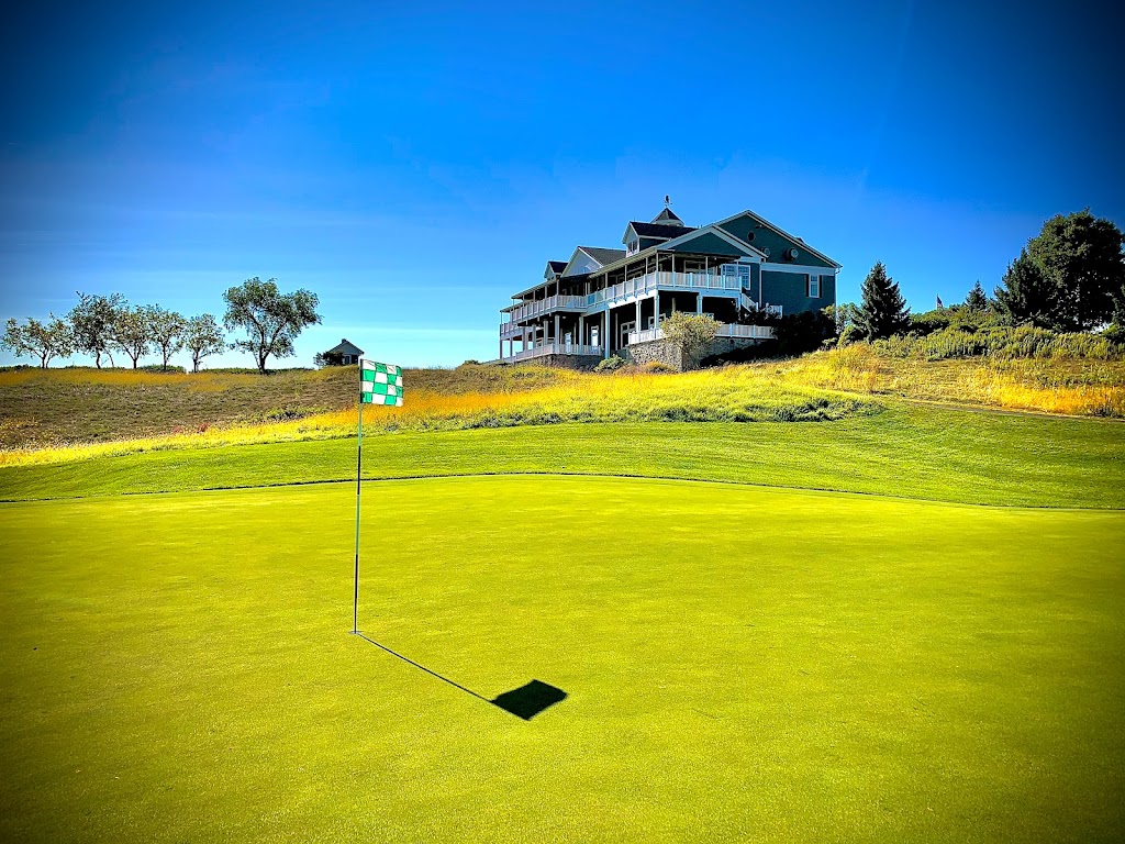 Panoramic view of a lush green golf course at Neshanic Valley Golf Course. Smooth