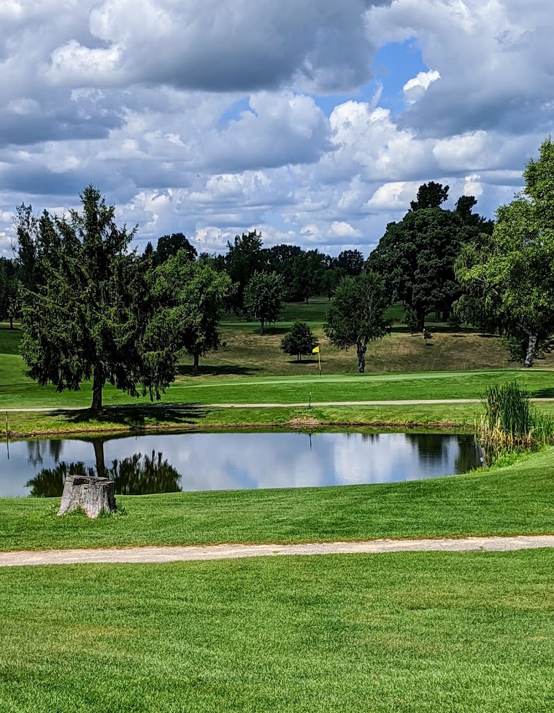 Panoramic view of a lush green golf course at North Kent Golf Course Inc.. Smooth
