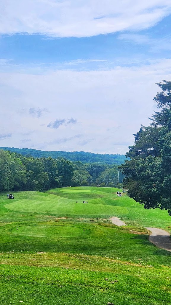 Panoramic view of a lush green golf course at Norwich Golf Club. Smooth