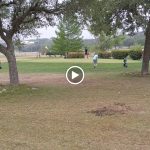 green grass with the flag in the hole.