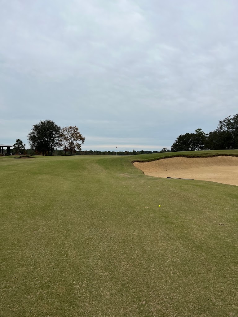 Panoramic view of a lush green golf course at Ohoopee Match Club. Smooth