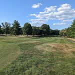Panoramic view of a lush green golf course at Paramus Golf Course. Smooth