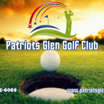 Panoramic view of a lush green golf course at Patriots Glen National Golf Club. Smooth