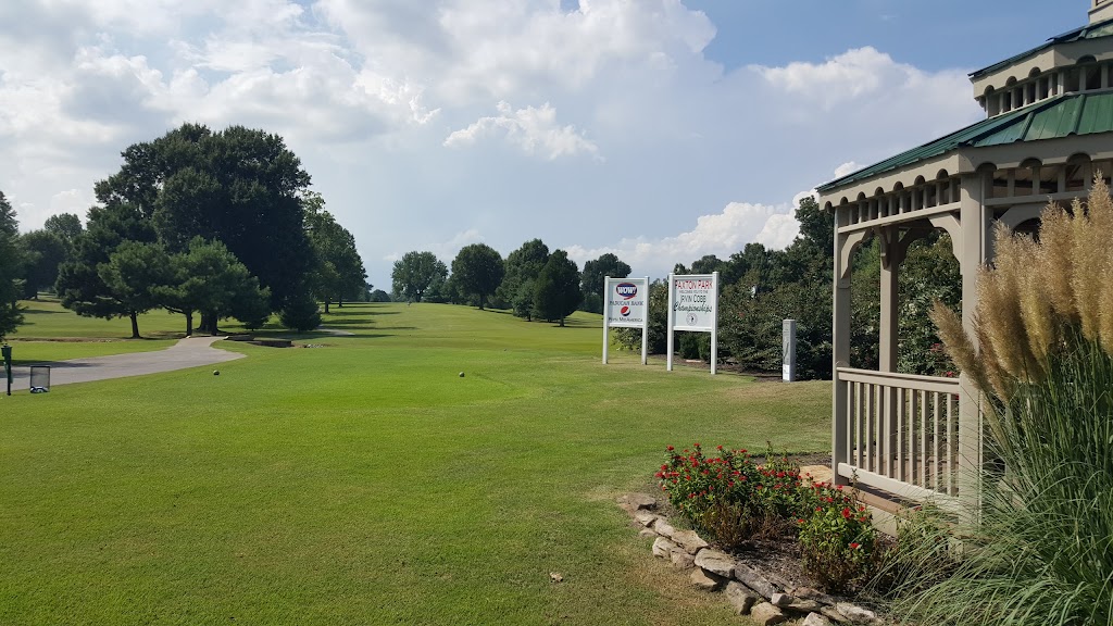 Panoramic view of a lush green golf course at Paxton Park Golf Course. Smooth