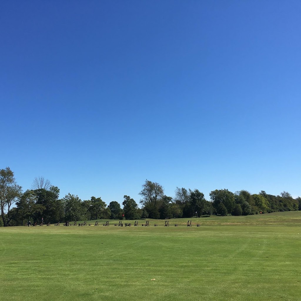 Panoramic view of a lush green golf course at Persimmon Ridge Golf Club. Smooth