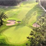 green grass with the flag in the hole.
