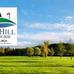 Panoramic view of a lush green golf course at Pine Hill Golf Club. Smooth