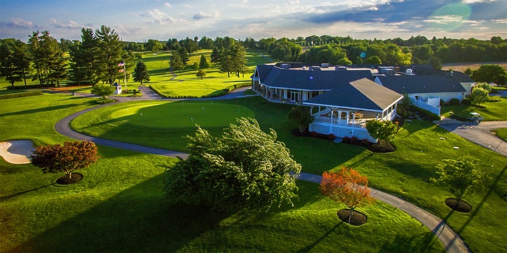 Panoramic view of a lush green golf course at Piney Branch Golf Course. Smooth