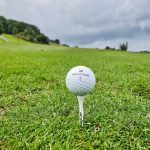green grass with the flag in the hole.