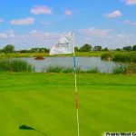 green grass with the flag in the hole.