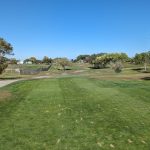 green grass with the flag in the hole.