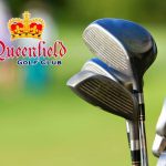 Panoramic view of a lush green golf course at Queenfield Golf Club. Smooth