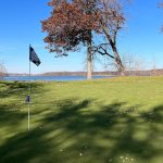 Panoramic view of a lush green golf course at Rice Lake Golf and Country Club. Smooth