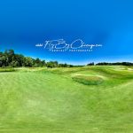 green grass with the flag in the hole.