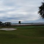 green grass with the flag in the hole.