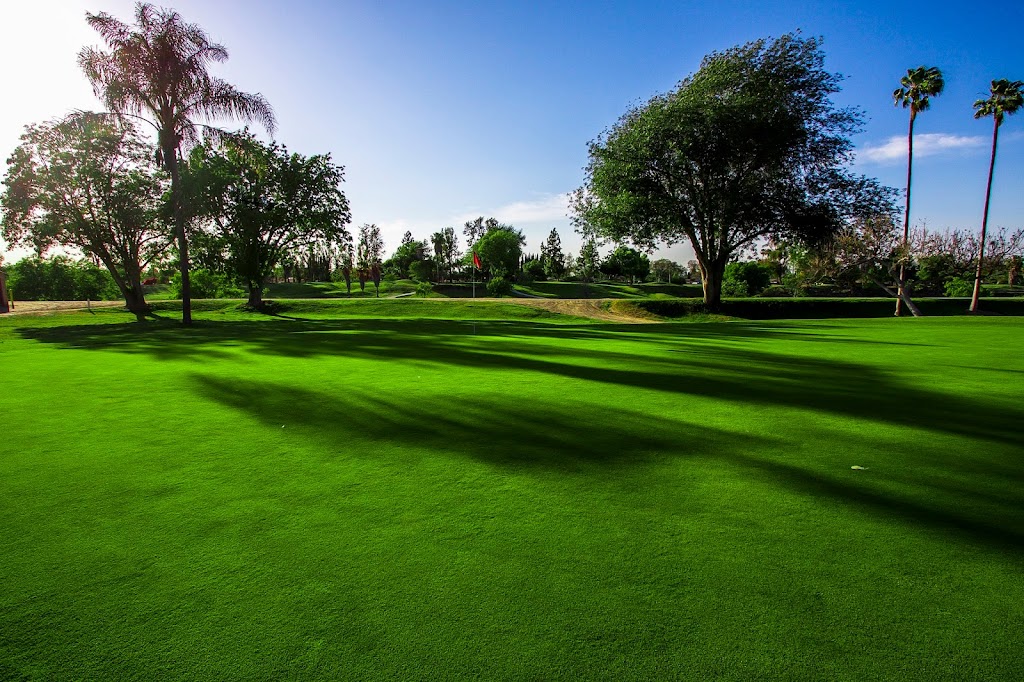 Panoramic view of a lush green golf course at River View Golf Course. Smooth