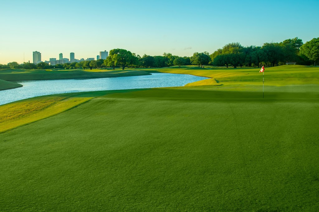 Panoramic view of a lush green golf course at Rockwood Park Golf Course. Smooth