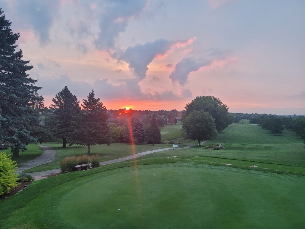 Panoramic view of a lush green golf course at Rocky Run Golf Course. Smooth