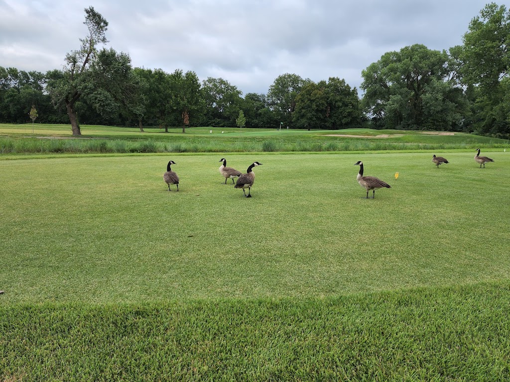 Panoramic view of a lush green golf course at Rolling Meadows Golf Course. Smooth