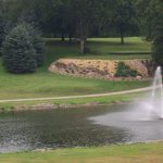 green grass with the flag in the hole.