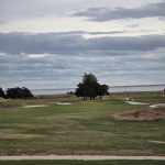 green grass with the flag in the hole.