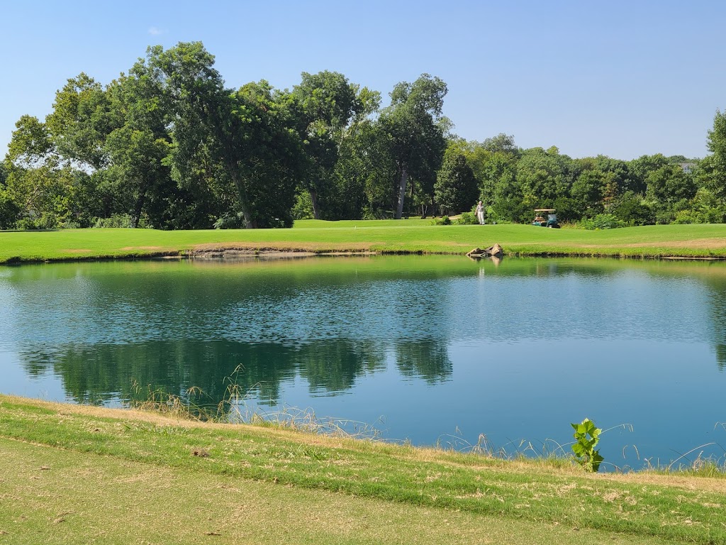 Panoramic view of a lush green golf course at Sherrill Park Golf Course. Smooth