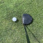 green grass with the flag in the hole.