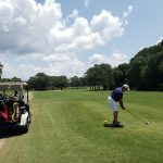 Panoramic view of a lush green golf course at Silver Wings Golf Club. Smooth