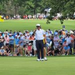 green grass with the flag in the hole.