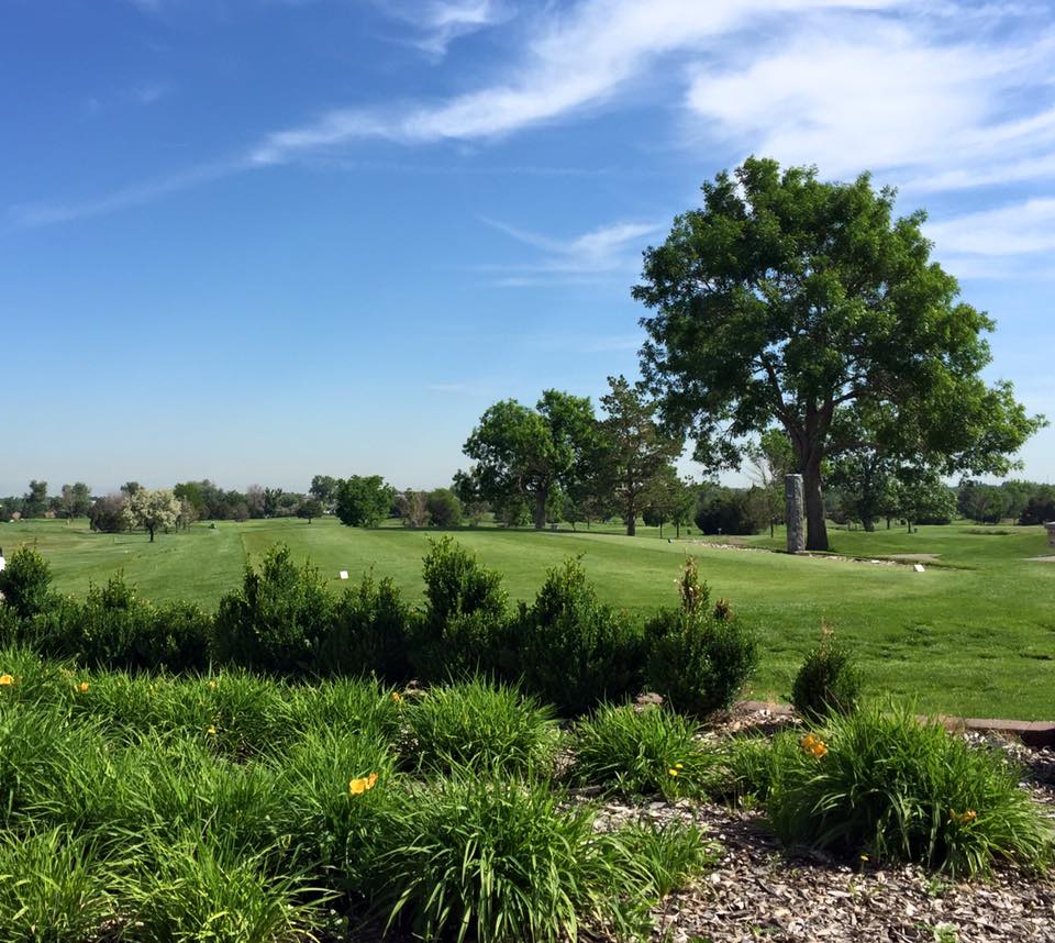 Panoramic view of a lush green golf course at Springhill Golf Course. Smooth
