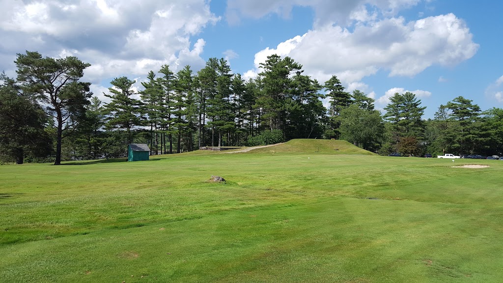 Panoramic view of a lush green golf course at St Croix Country Club. Smooth