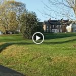 green grass with the flag in the hole.
