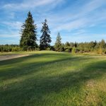 Panoramic view of a lush green golf course at The Home Course. Smooth