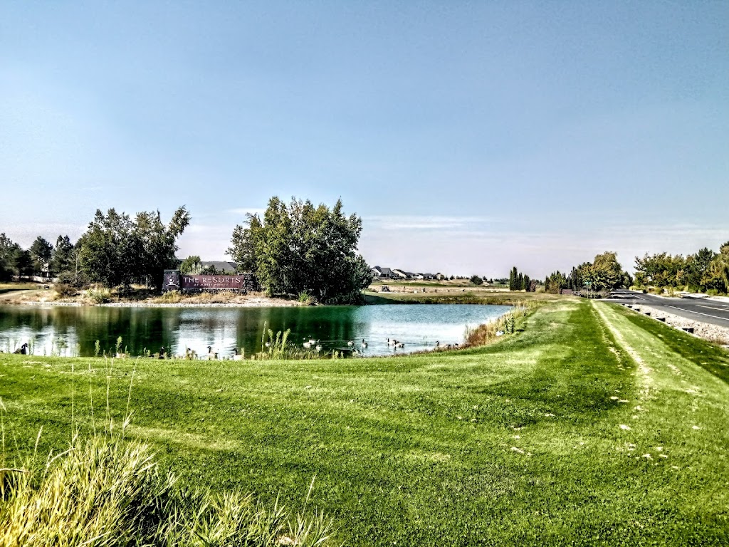 Panoramic view of a lush green golf course at The Links at Moses Pointe. Smooth