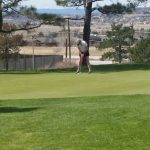 green grass with the flag in the hole.