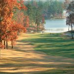 Panoramic view of a lush green golf course at The Preserve Course at Reynolds Lake Oconee. Smooth