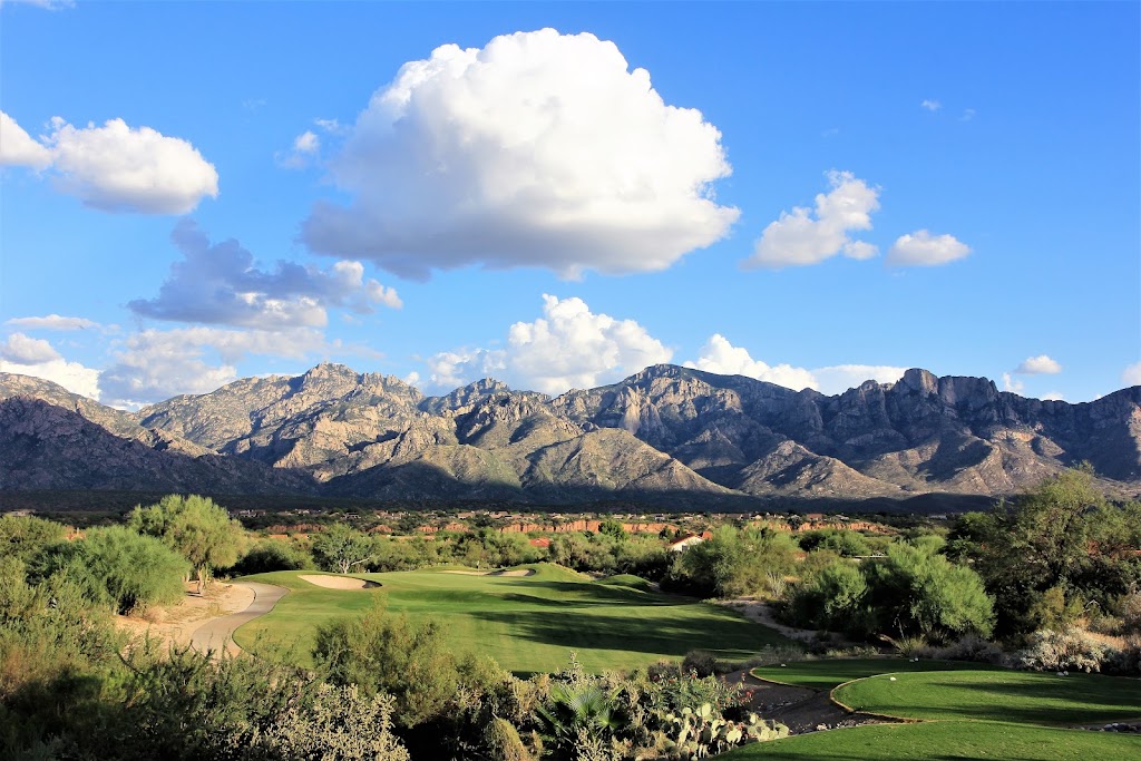 Panoramic view of a lush green golf course at The Views Golf Club. Smooth