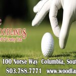 Panoramic view of a lush green golf course at The Woodlands Golf & Country Club. Smooth