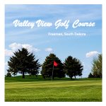 Panoramic view of a lush green golf course at Valley View Golf Course. Smooth