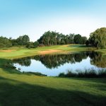 Panoramic view of a lush green golf course at Village Links of Glen Ellyn. Smooth