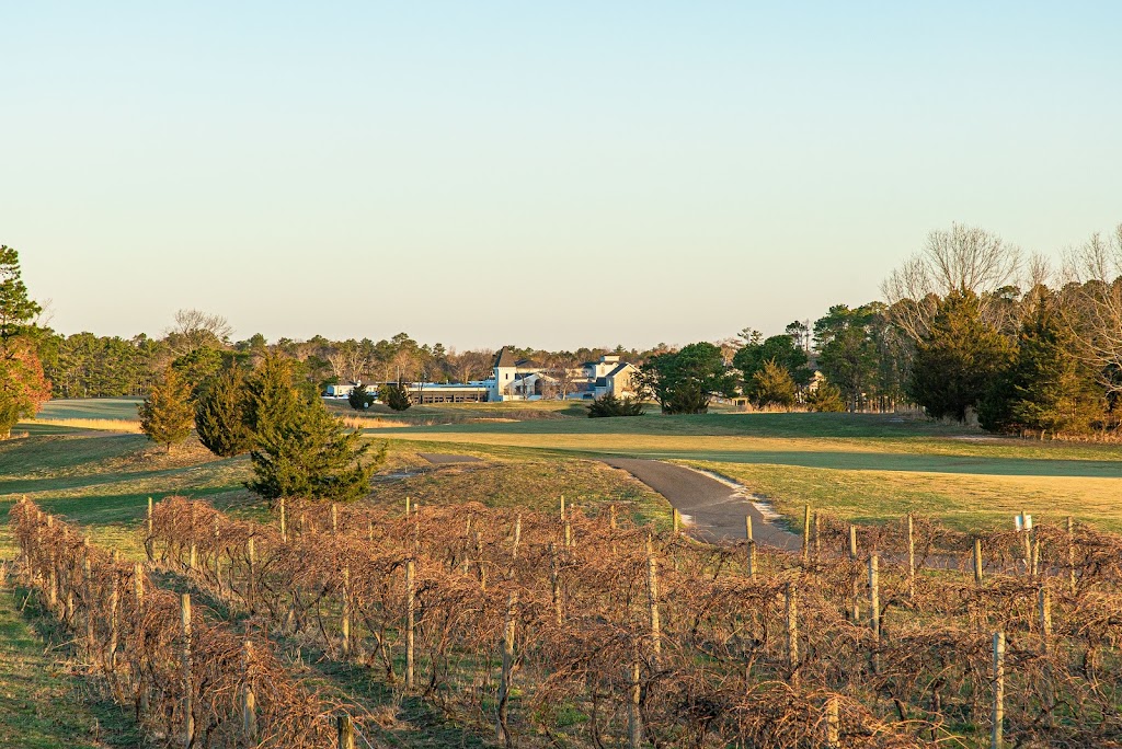 Panoramic view of a lush green golf course at Vineyard National at Renault. Smooth