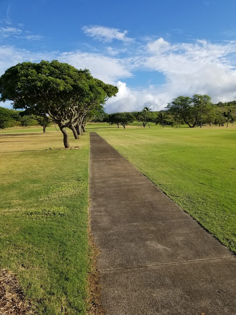 Panoramic view of a lush green golf course at Walter J Nagorski Golf Course. Smooth