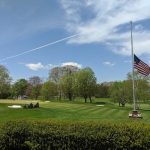 Panoramic view of a lush green golf course at Webhannet Golf Club. Smooth